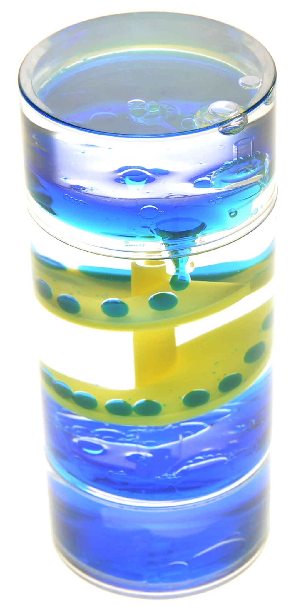 Blue Spiral Cylinder Motion Bubbler Z762756