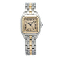 18k Yellow Two Tone Quartz White Dial Watch 27mm N356