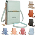Anti-Theft Leather Small Crossbody Cell Phone Purse Wallet with Shoulder Strap X529671