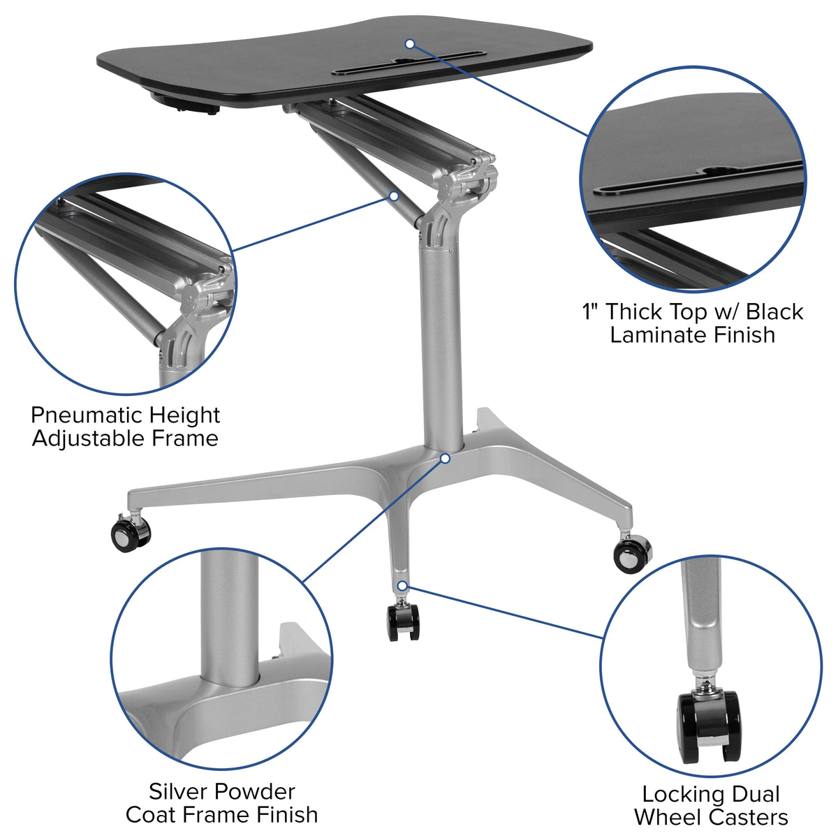 Black Ergonomic Standing Desk A855