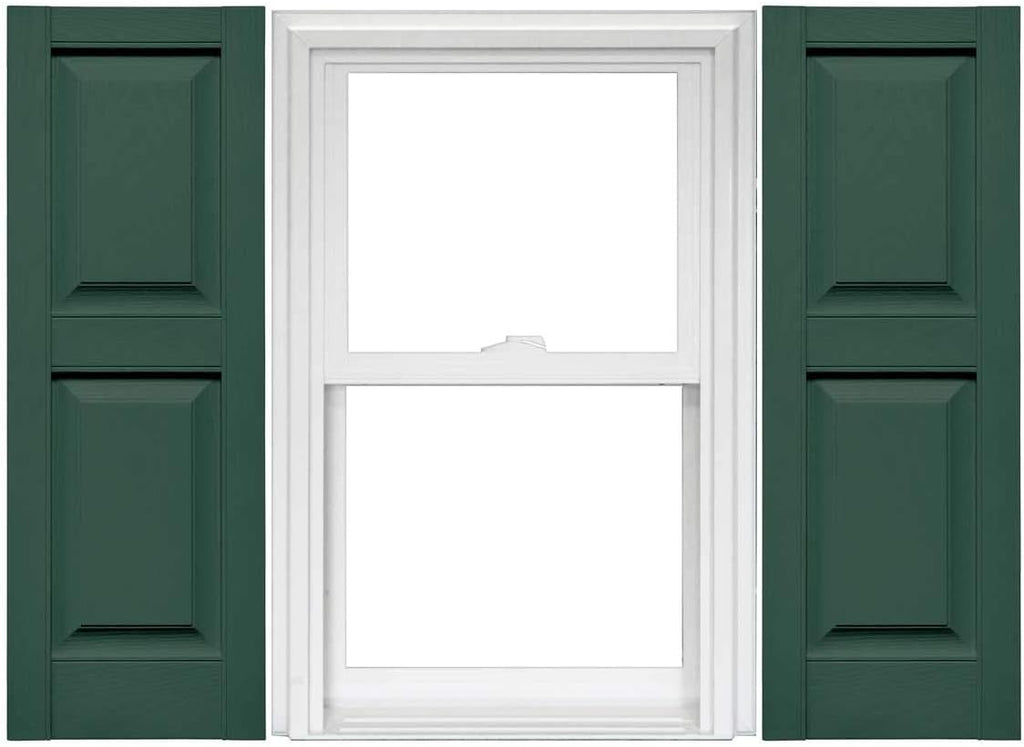 Raised Panel Vinyl Shutters (1 Pair) - 14.75 x 75 Musket Brown J865383