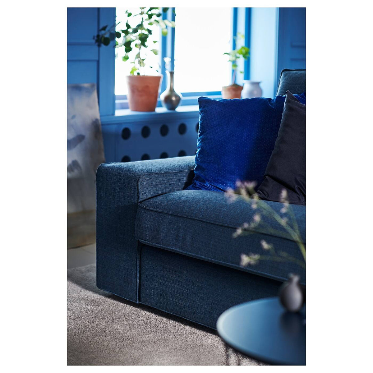 Dark Blue Loveseat E12220