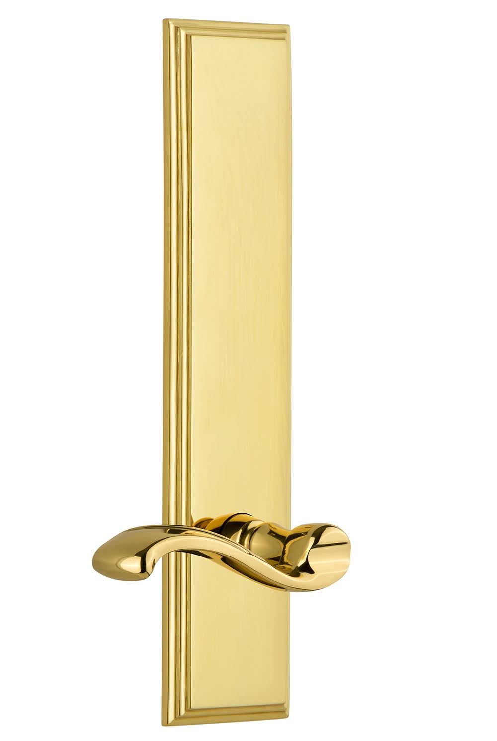 Tall Plate Privacy Lever in Lifetime Brass C659