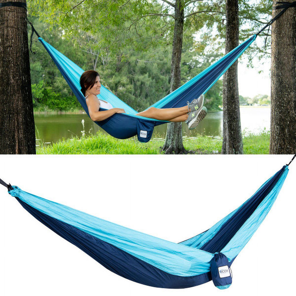 Camping Hammock Single with 2 Tree Straps, Portable Lightweight Nylon Parachute M6008