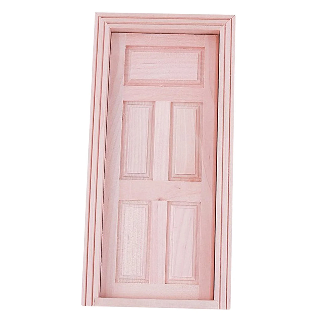 Unpainted Wood Dollhouse Miniature Door K558195