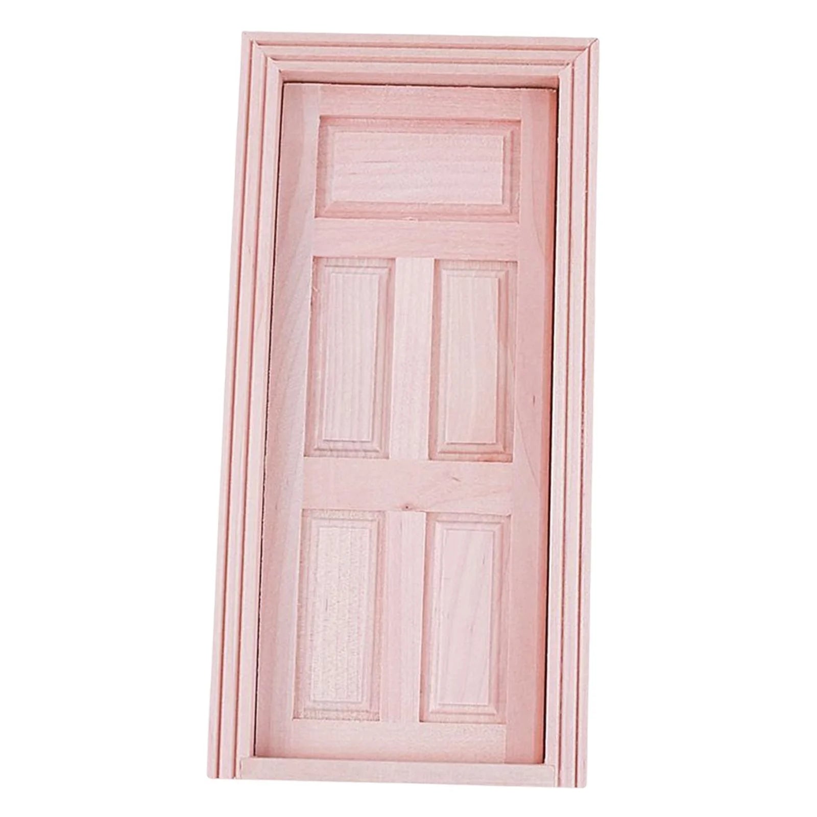 Unpainted Wood Dollhouse Miniature Door K558195