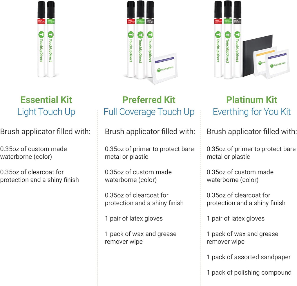Iridium Metallic Touch Up Paint Brush Kit Pack of 2 Q11526