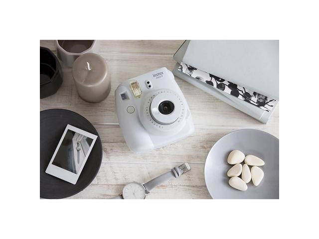 Smokey White Instant Film Camera with Case and Film U547652