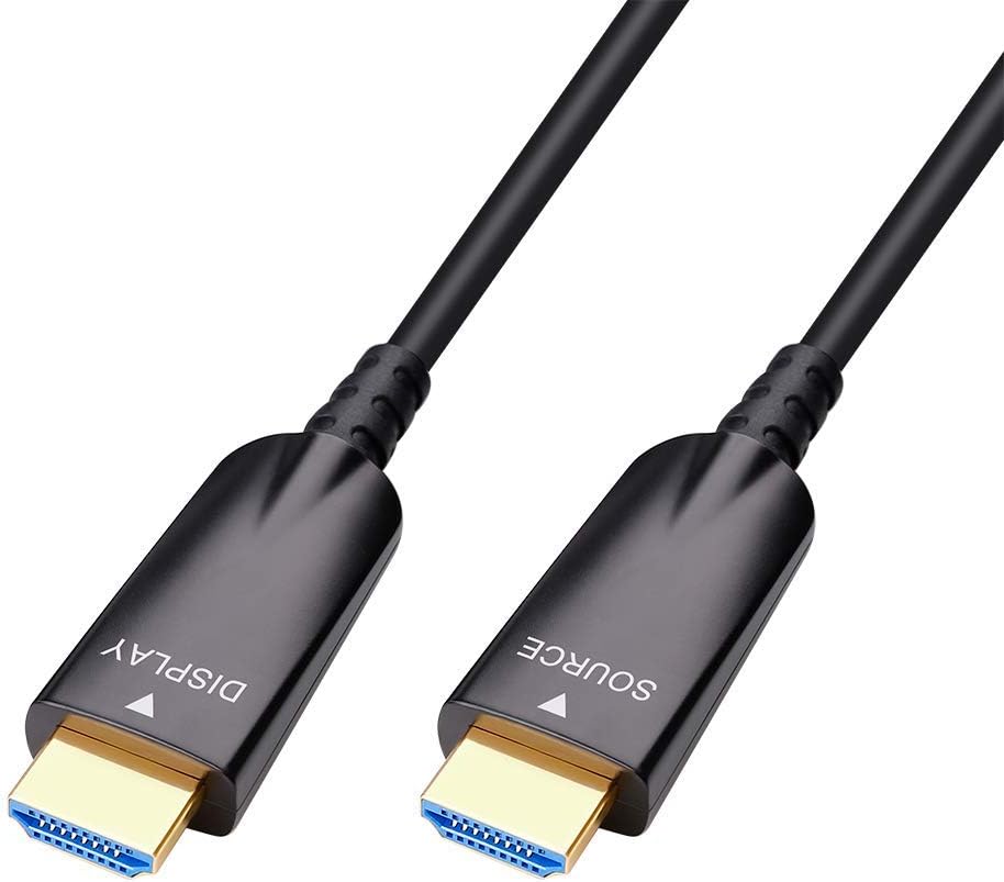 75ft Fiber Optic HDMI Cable 4K 30Hz 1080p 60Hz Black Pack of 2 W221