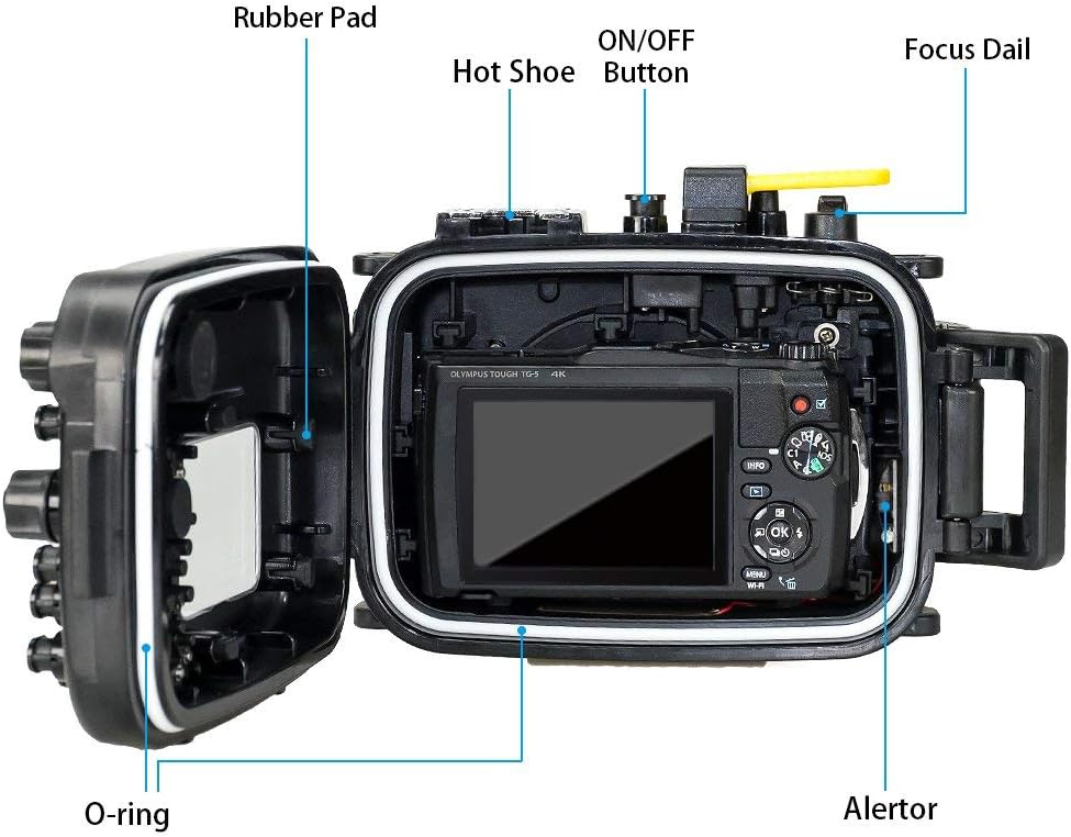 Waterproof Underwater Diving Housing Case for Olympus TG-5 Cameras Y1422
