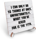 Wood Sign Desk Decor with Wooden Stand G18358
