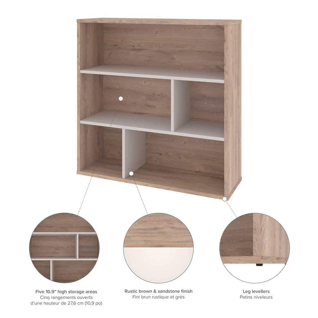 White Asymmetrical Shelving Unit D200947