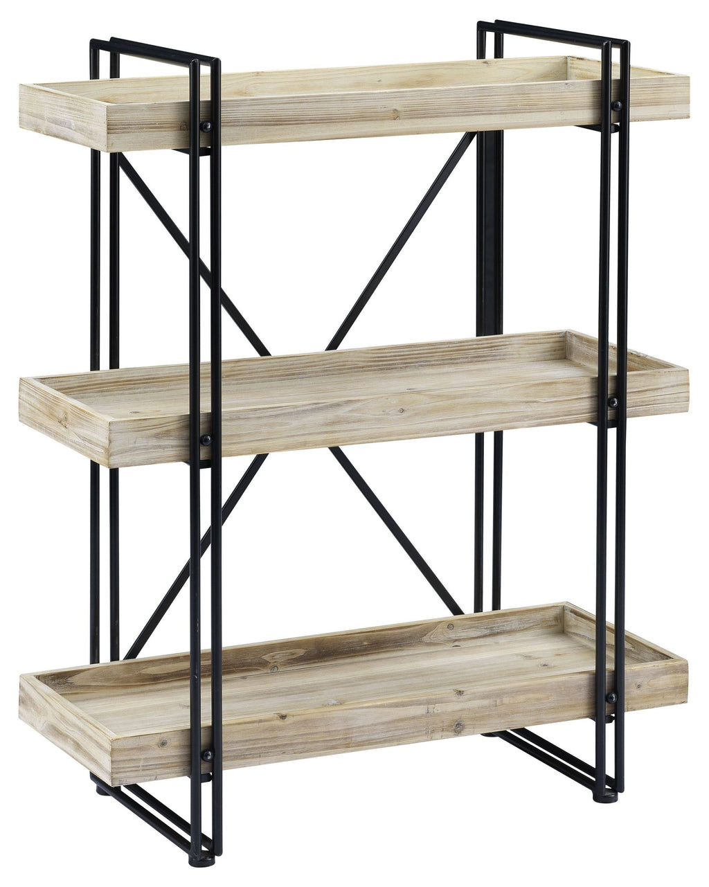 White Washed Natural Bookcase I1789