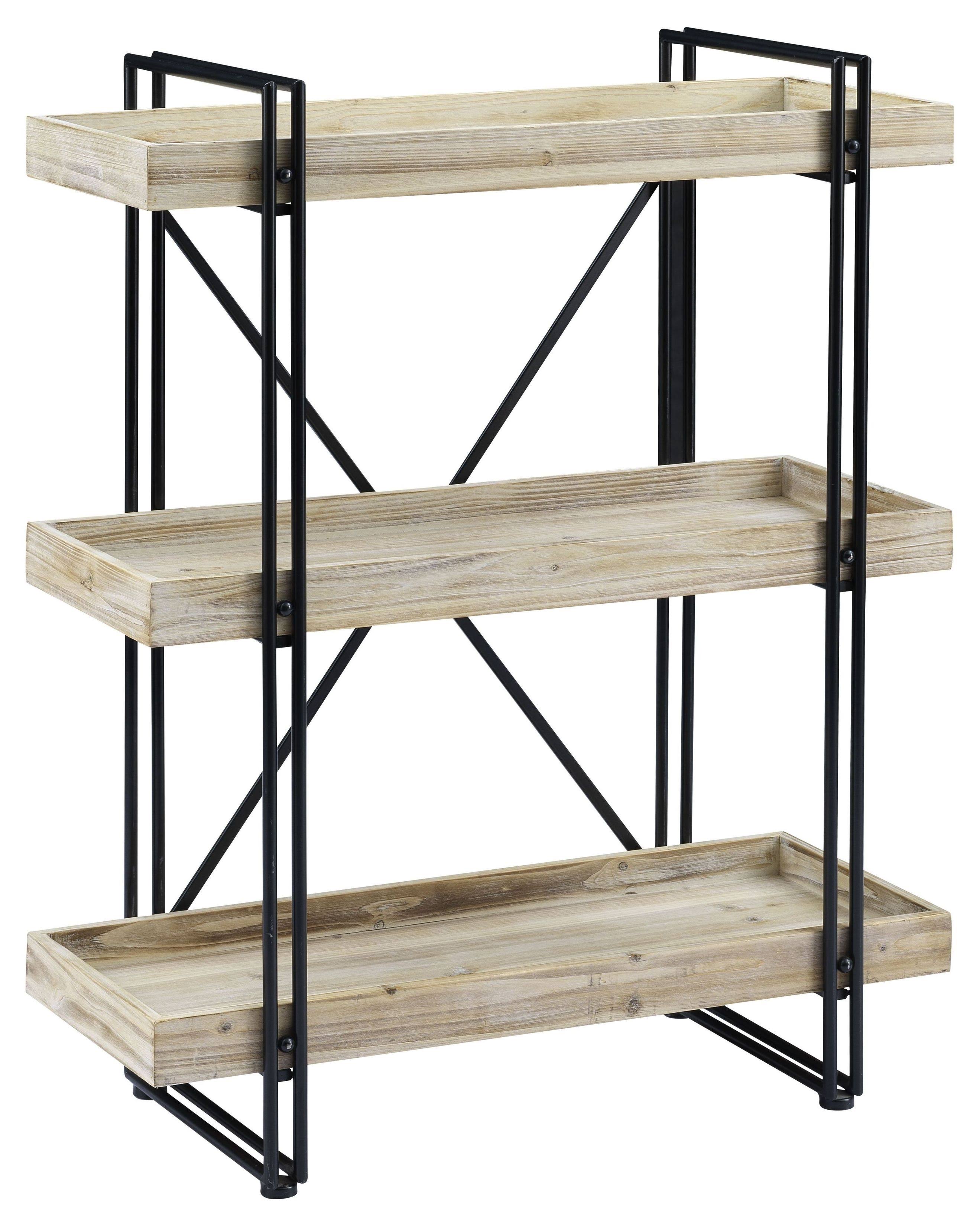 White Washed Natural Bookcase I1789