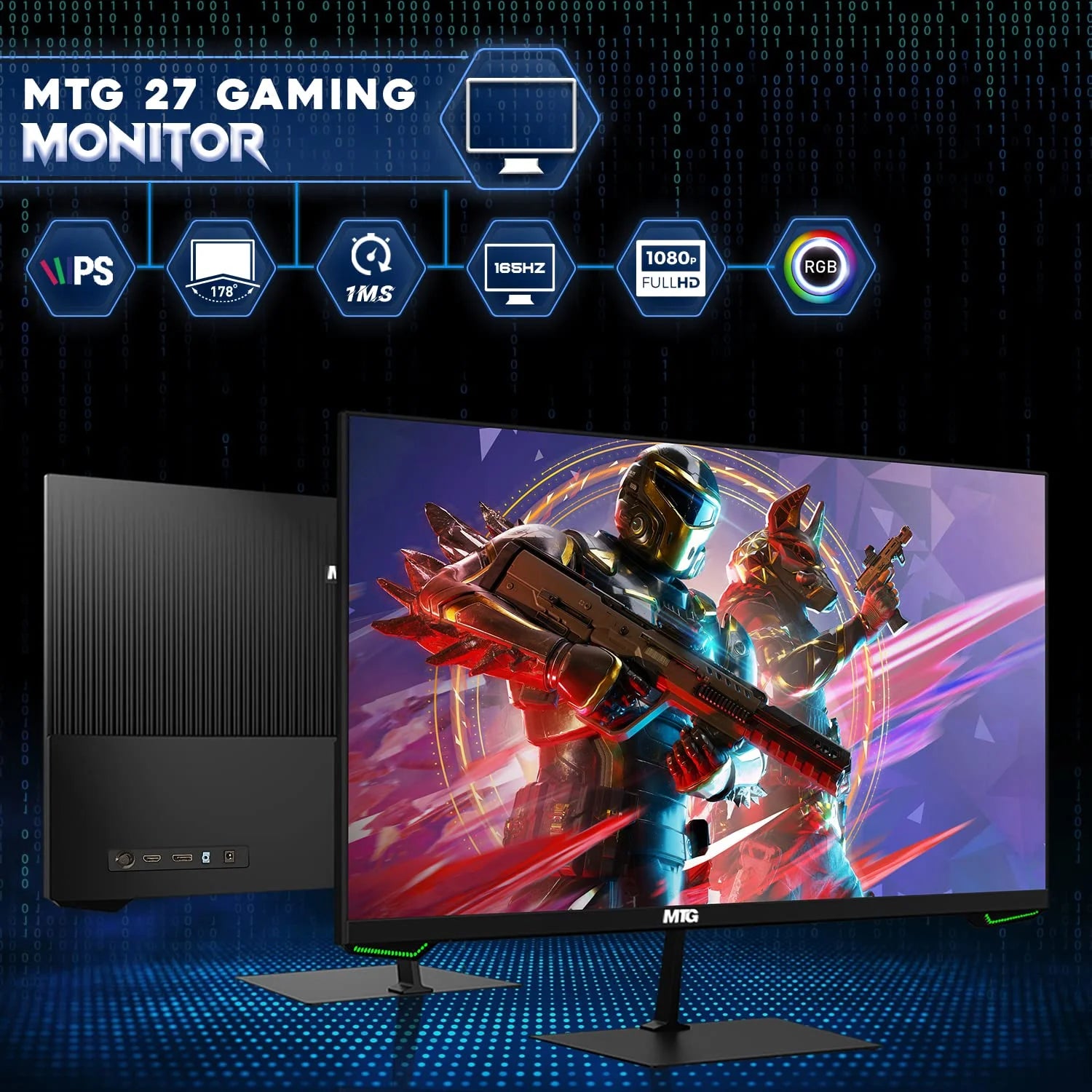 8 Gaming Desktop PC, Intel Core i5 8th Gen, 16GB RAM, 128GB SSD + 2TB HDD, AMD RX 550 4GB Graphics Card, 27 Inch Monitor, Win 11 Home S201