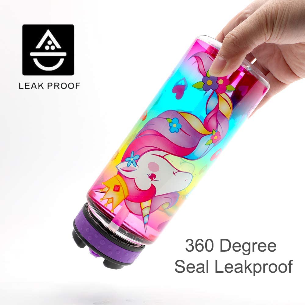 Unicorn 23oz Tritan Water Bottle with Straw L1091