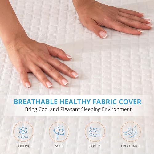 2 Inch Twin Memory Foam Gel Mattress Topper, 38"×75", Medium H4486
