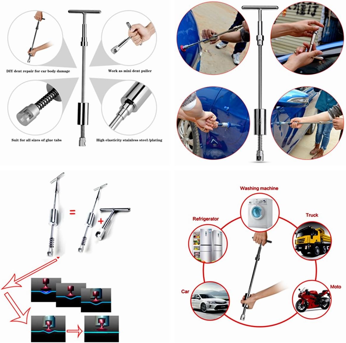 74 Pcs Car Body Paintless Dent Repair Tools Kit U614661