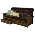 Queen-size Wood Storage Futon W128204