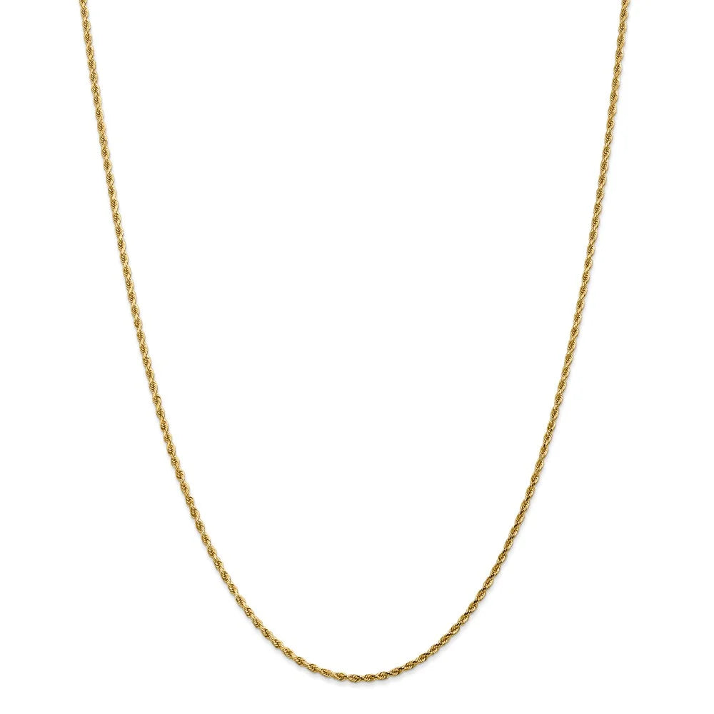 14kt Yellow Gold 20 inch Diamond-Cut Rope Chain with Lobster Clasp Z690528