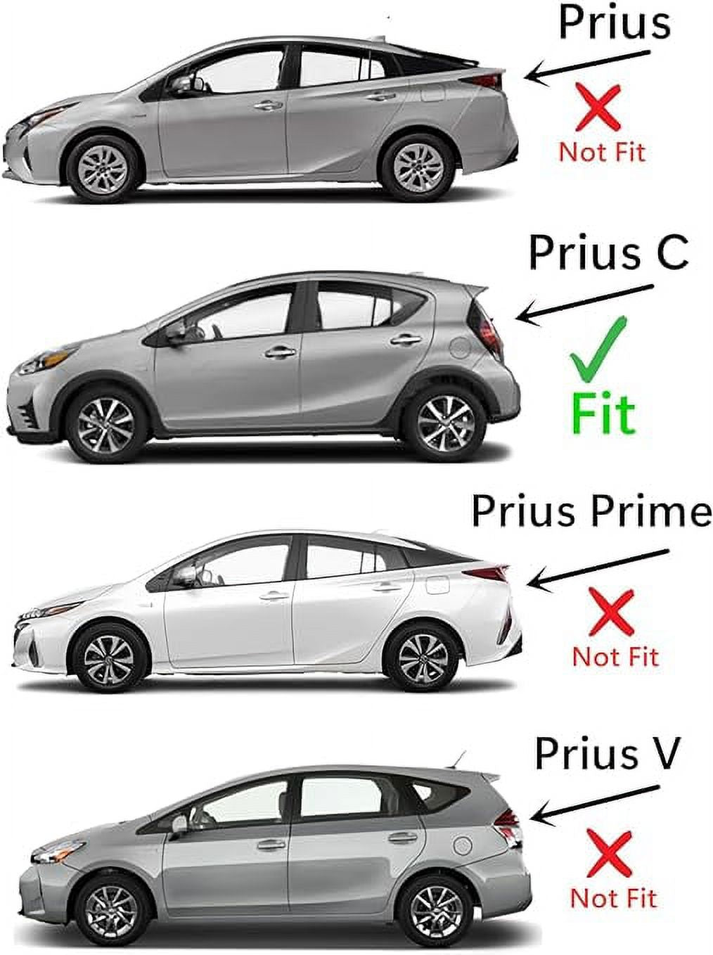 Left Side Front Door Window Glass for Toyota Prius C 4 Door Hatchback 2012-2019 Y945