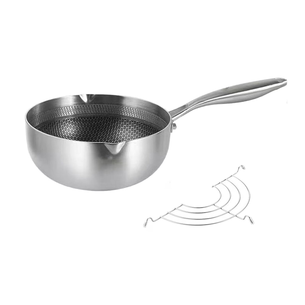 Japanese Tempura Fryer Pan Deep Fryer Pot with Oil Draining Rack Nonstick H63752