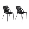 Black Stackable Outdoor Dining Chair Set of 2 R876
