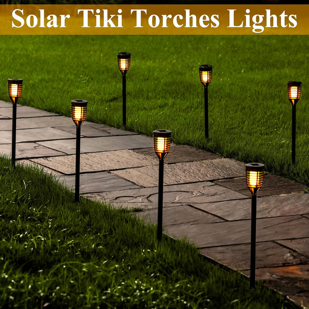 12PK Mini Solar Tiki Torches C80325