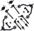 12pc Set Front Upper Control Arms Lower Ball Joints Sway Bars Tie Rods Z55041