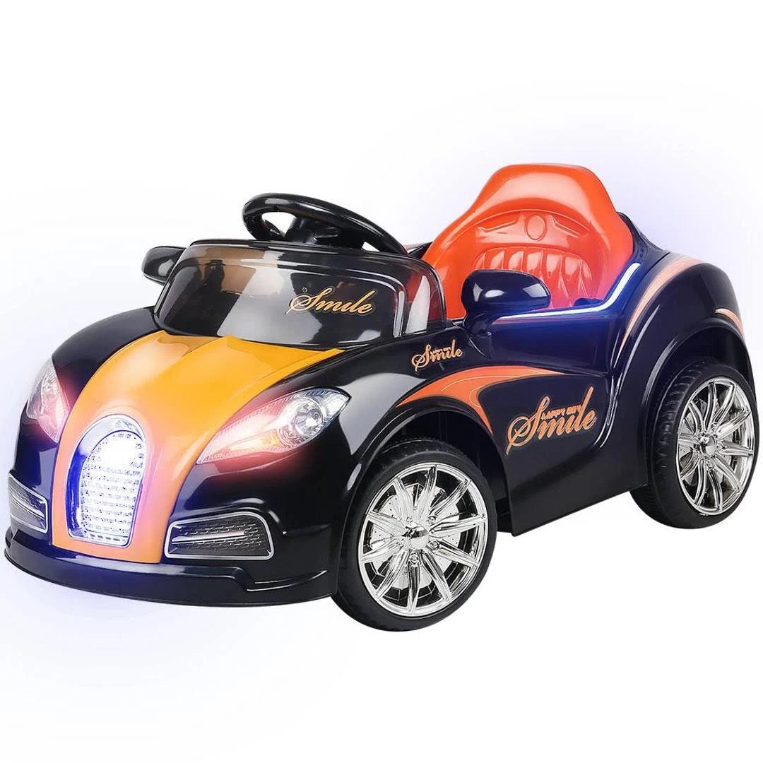 Black & Orange Kids Ride on Car S530