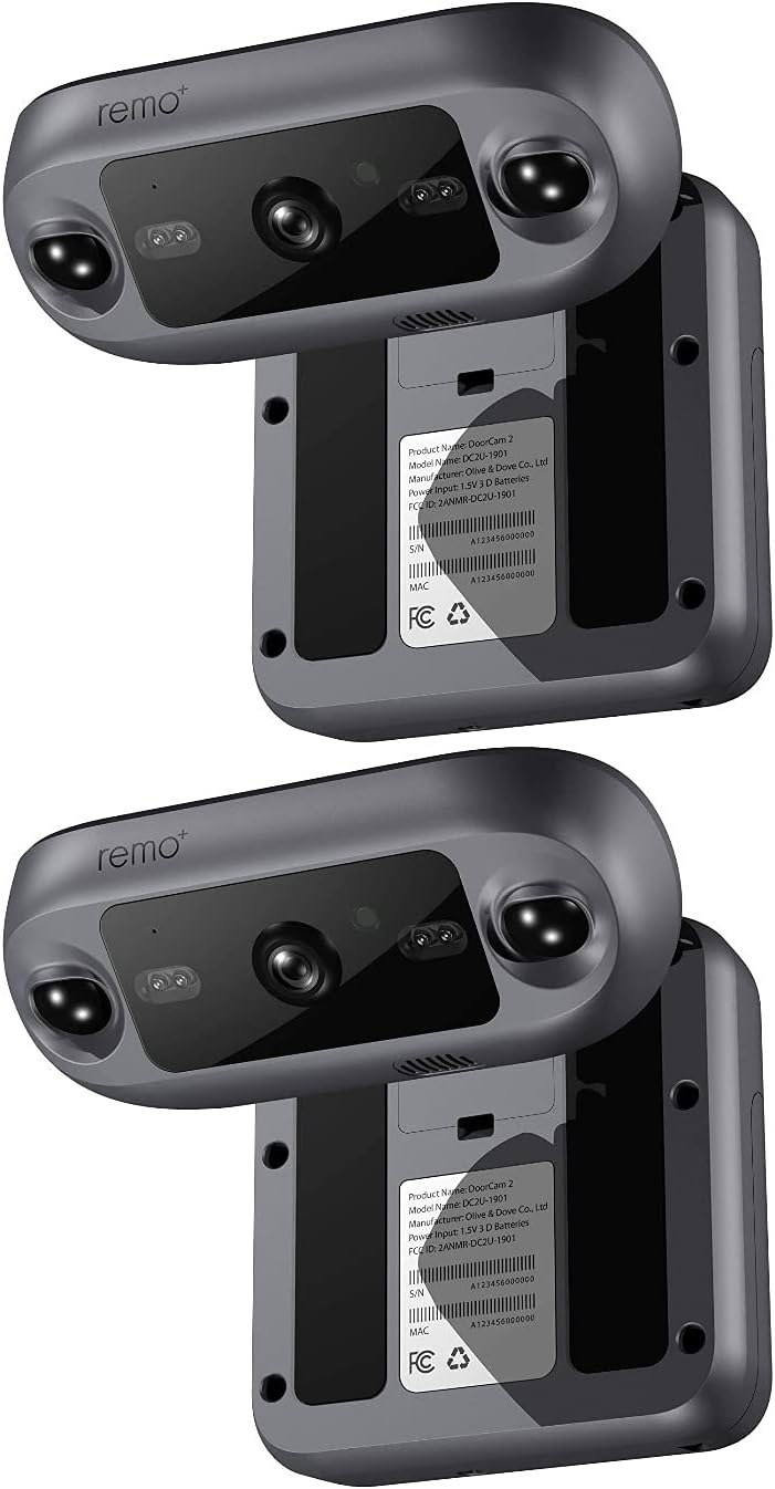 Dark Grey Wireless Over-The-Door Smart Security Camera with 1080p HD Video P780399