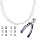 White 30 Pack Cable Tethers with Crimping Tool I483