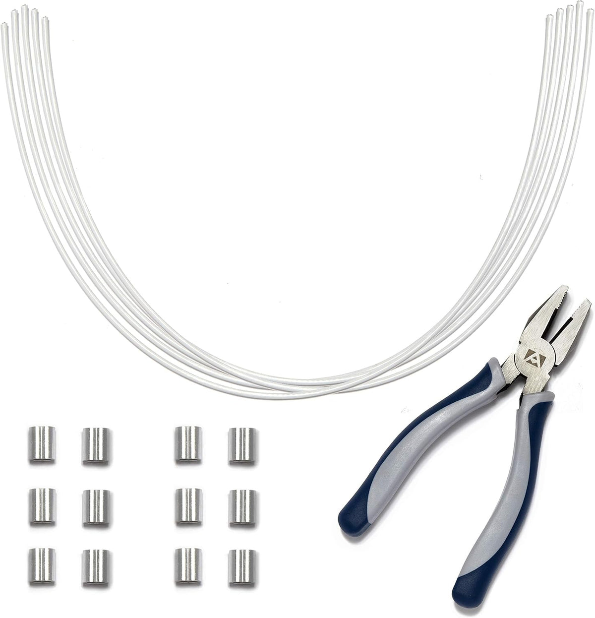 White 30 Pack Cable Tethers with Crimping Tool I483