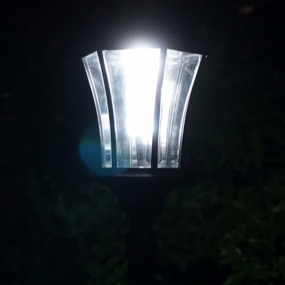 Black Solar Lamp Post with Planter C96683