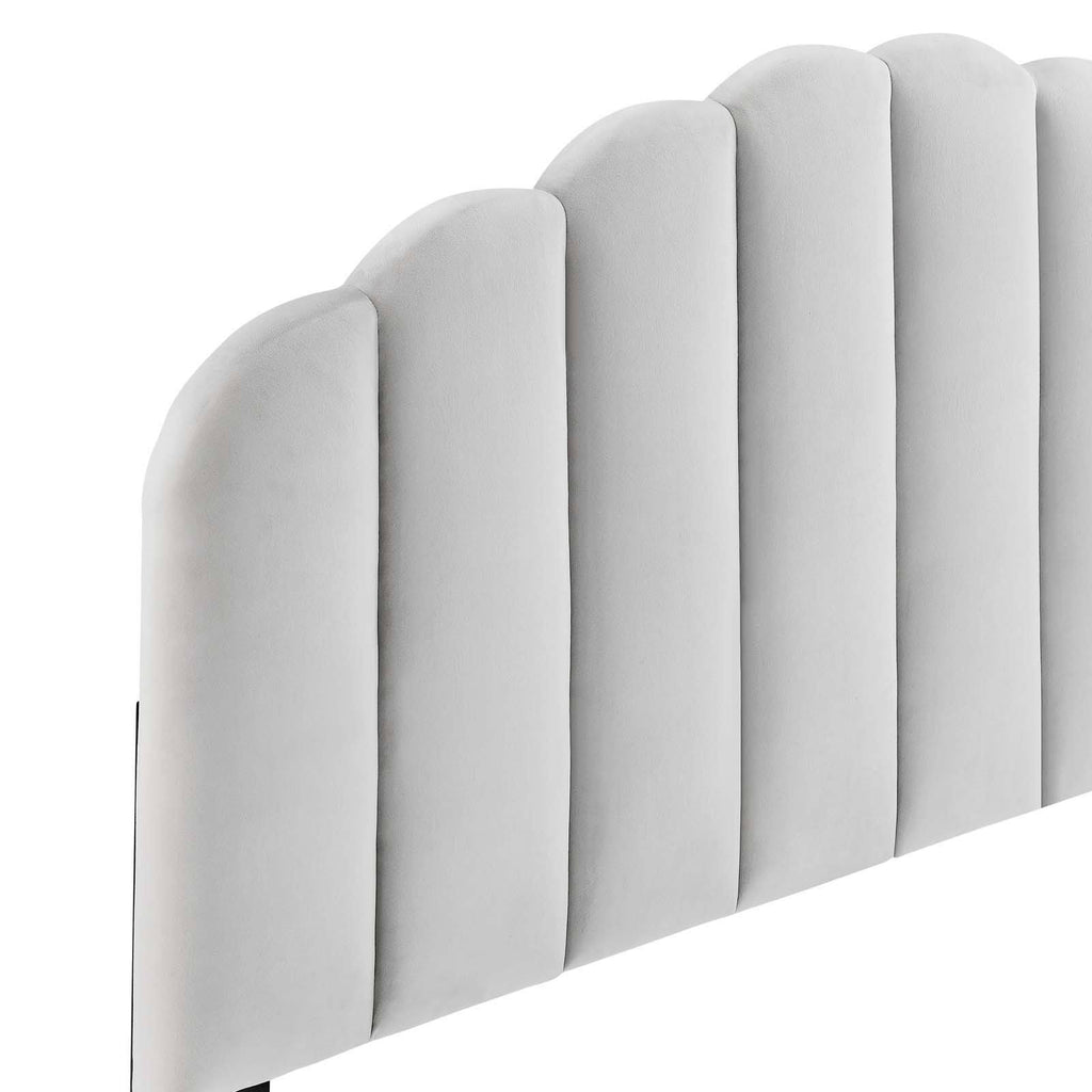 White Velvet King/California King Headboard X220