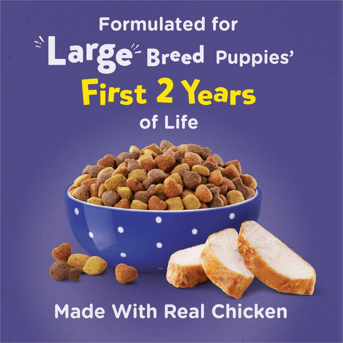 Large Breed Dry Puppy Food with Real Chicken D814