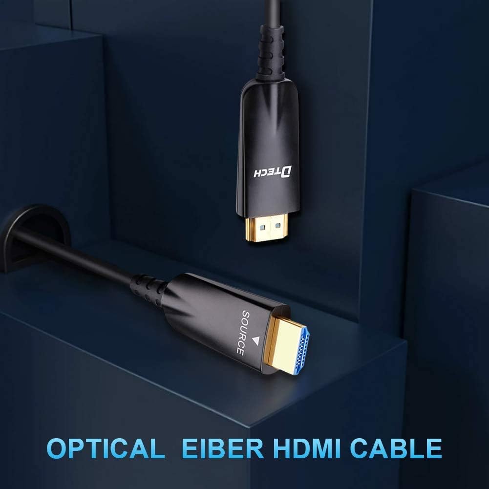75ft Fiber Optic HDMI Cable 4K 30Hz 1080p 60Hz Black Pack of 2 W221