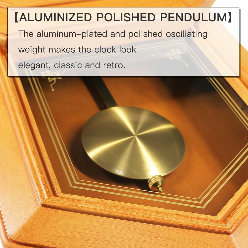 Plastic Pendulum Clock Wood Grain Color H931943