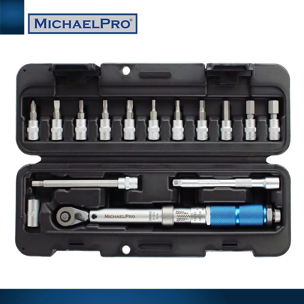 1/4-inch Drive Click Torque Wrench Set with Bits and Extension Bars V95229