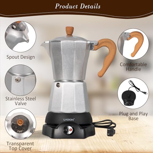 6 or 3cup Electric Espresso Coffee Maker C46935