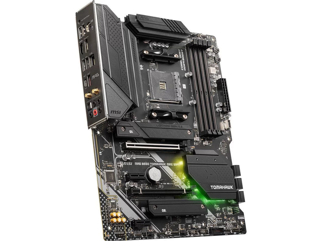 MAG B550 Tomahawk MAX WiFi Gaming Motherboard AMD AM4 DDR4 PCIe 4.0 SATA 6Gb/s M.2 USB 3.2 Gen 2 HDMI DP ATX Wi-Fi 6E AMD Ryzen 5000 Series Processors Factory Refurbished Q472