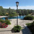Black Solar Lamp Post with Planter C96683