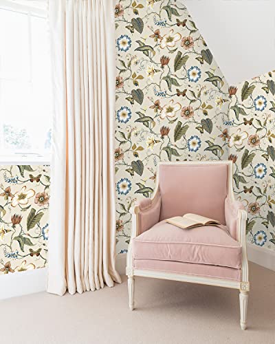 Alabaster Floral Peel and Stick Wallpaper R6125