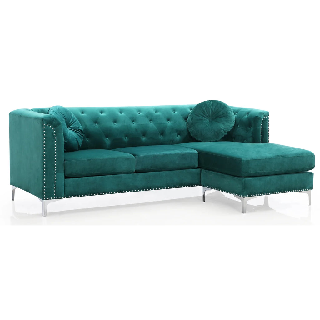 Green Sofa Chaise M86601