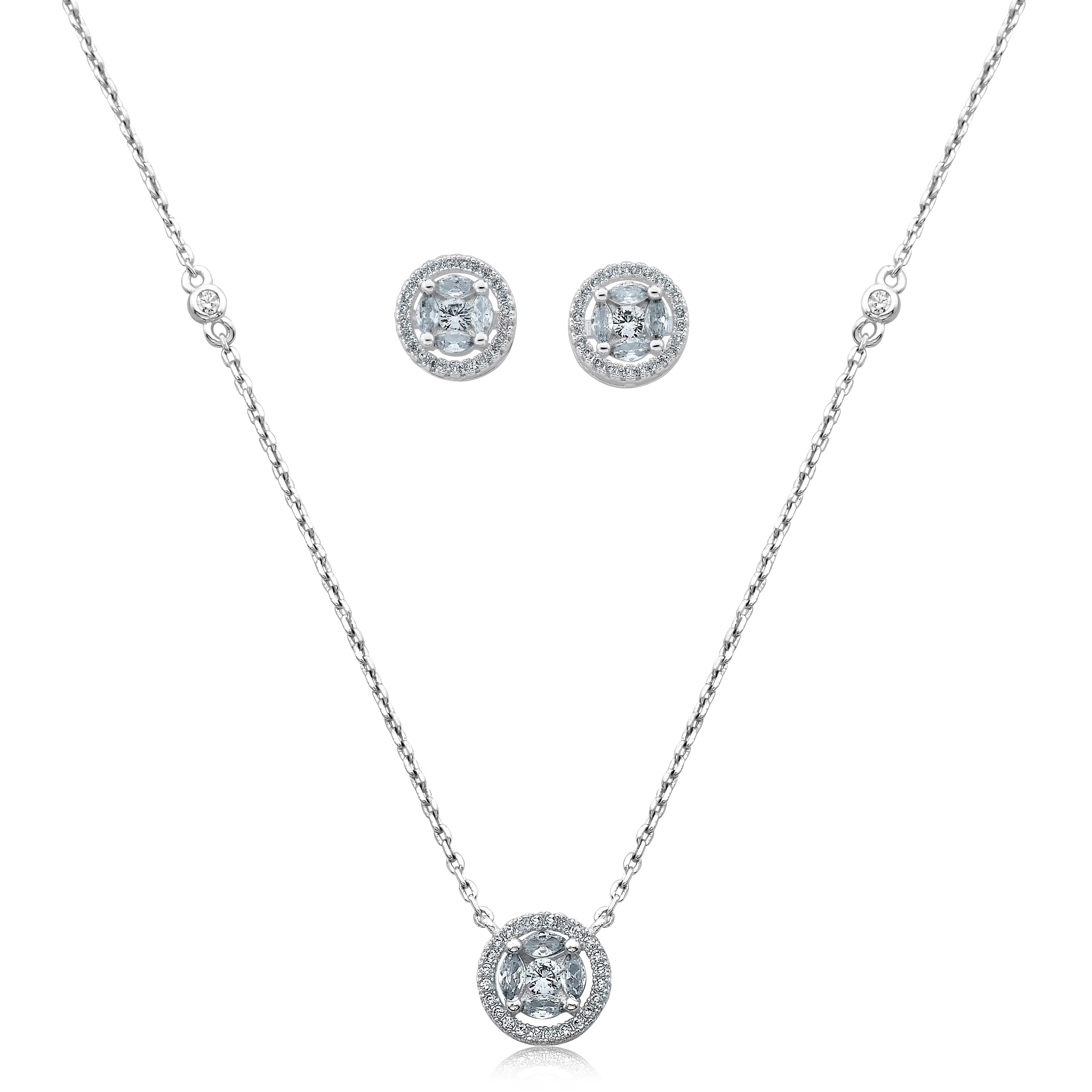 Round Pendant and Matching Earring Set A3518