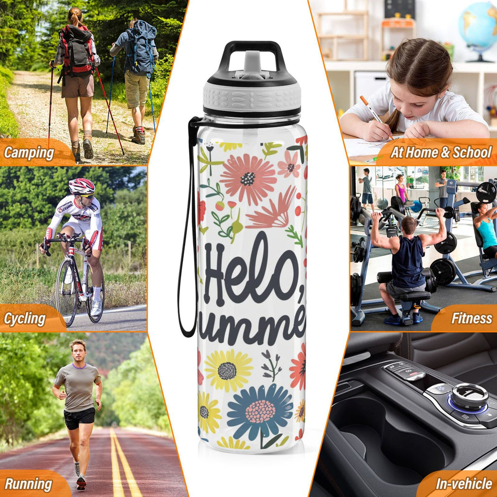 32oz Leakproof Tritan Sports Water Bottle with Straw B422