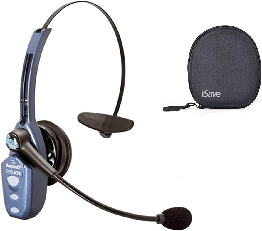 Noise Cancelling Wireless Bluetooth Headset with Carrying Case I4063