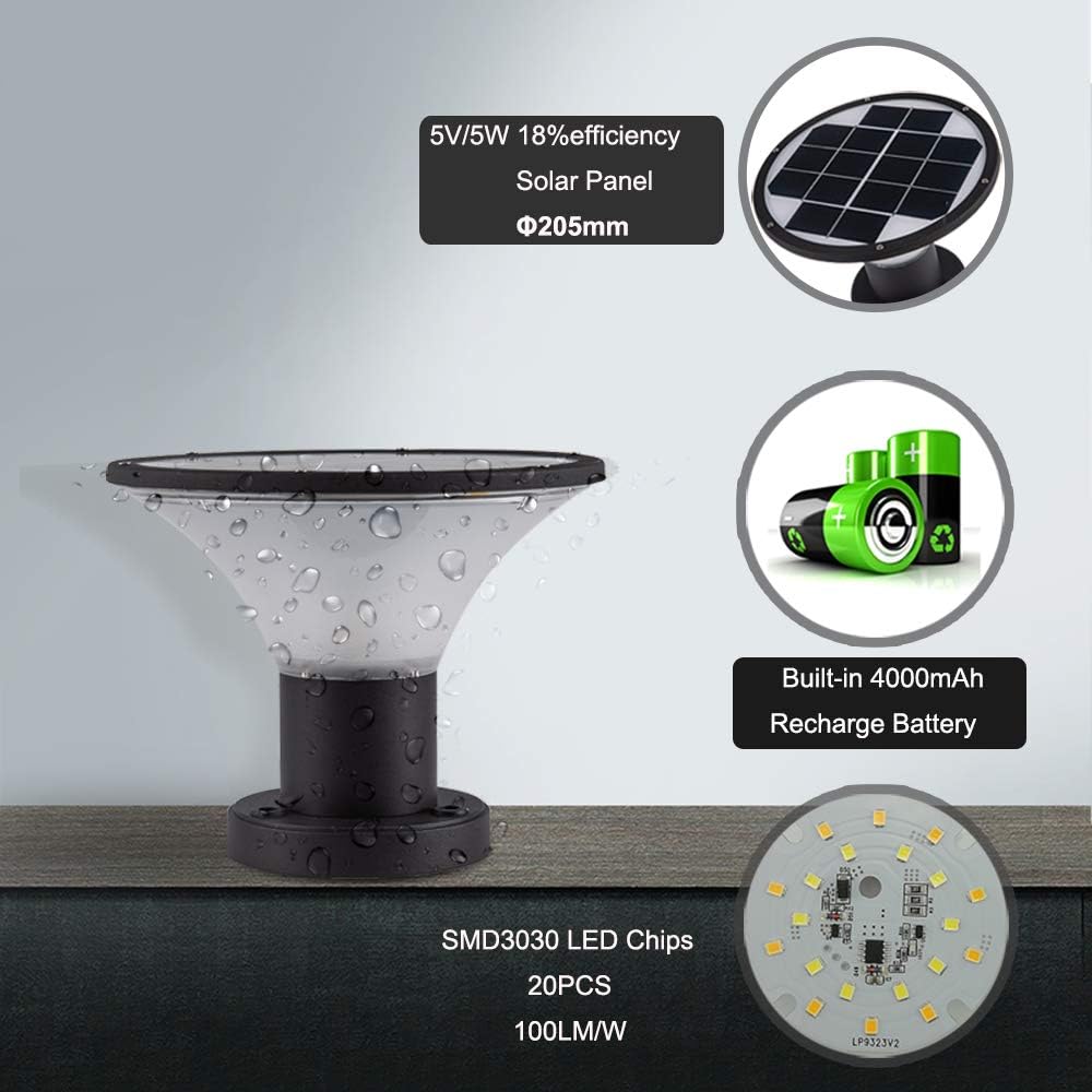 4 Pack Solar Post Cap Lights Q849538