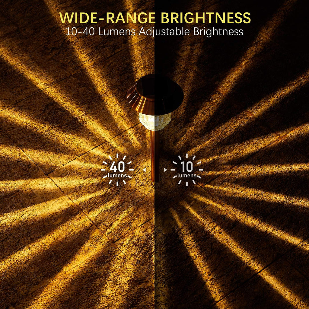 Solar Pathway Lights 4 Pack Outdoor Waterproof IP65 Warm White J180
