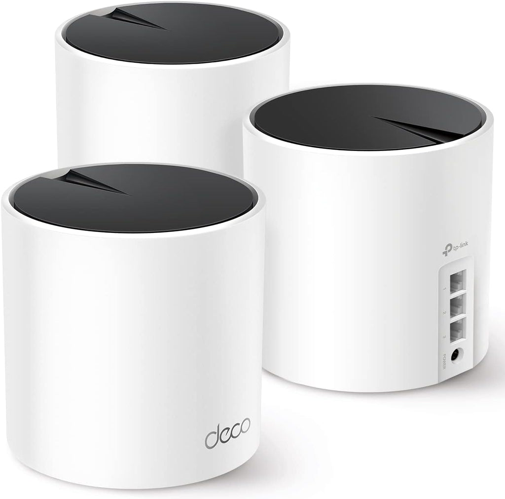 TP-Link Deco AX3000 WiFi 6 Mesh System (Deco X55) - Covers up to 6500 Sq.Ft. , Replaces Wireless Router and Extender, 3 Gigabit ports per unit, supports Ethernet Backhaul (3-pack) J941627